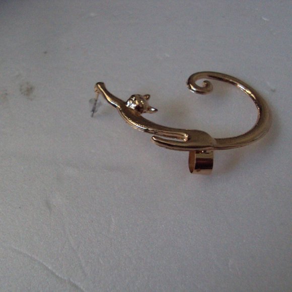 Cat Clip On Earrings Ear Cuff Earrings  Ear Wrap POS111 - Picture 4 of 5